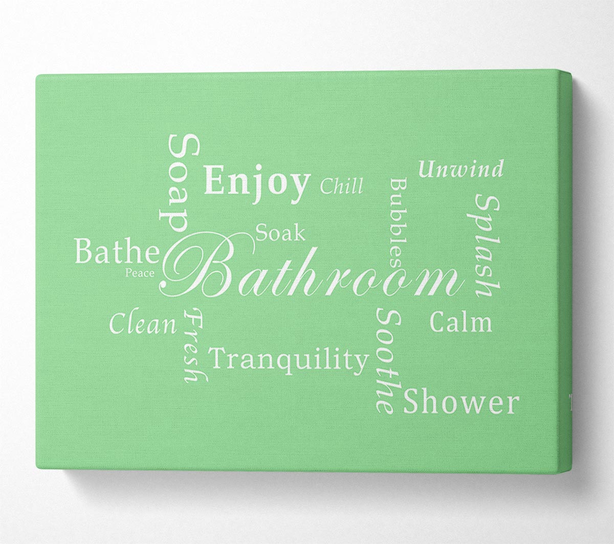 Bathroom Quote Bathroom Tranquility Green Canvas Wall Art