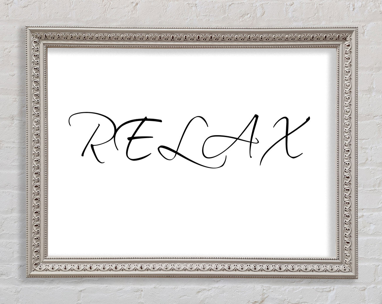 Bathroom Quote Relax White Framed Wall Art