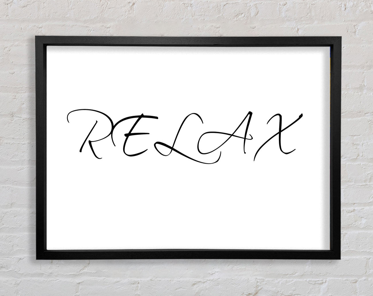 Bathroom Quote Relax White Framed Wall Art