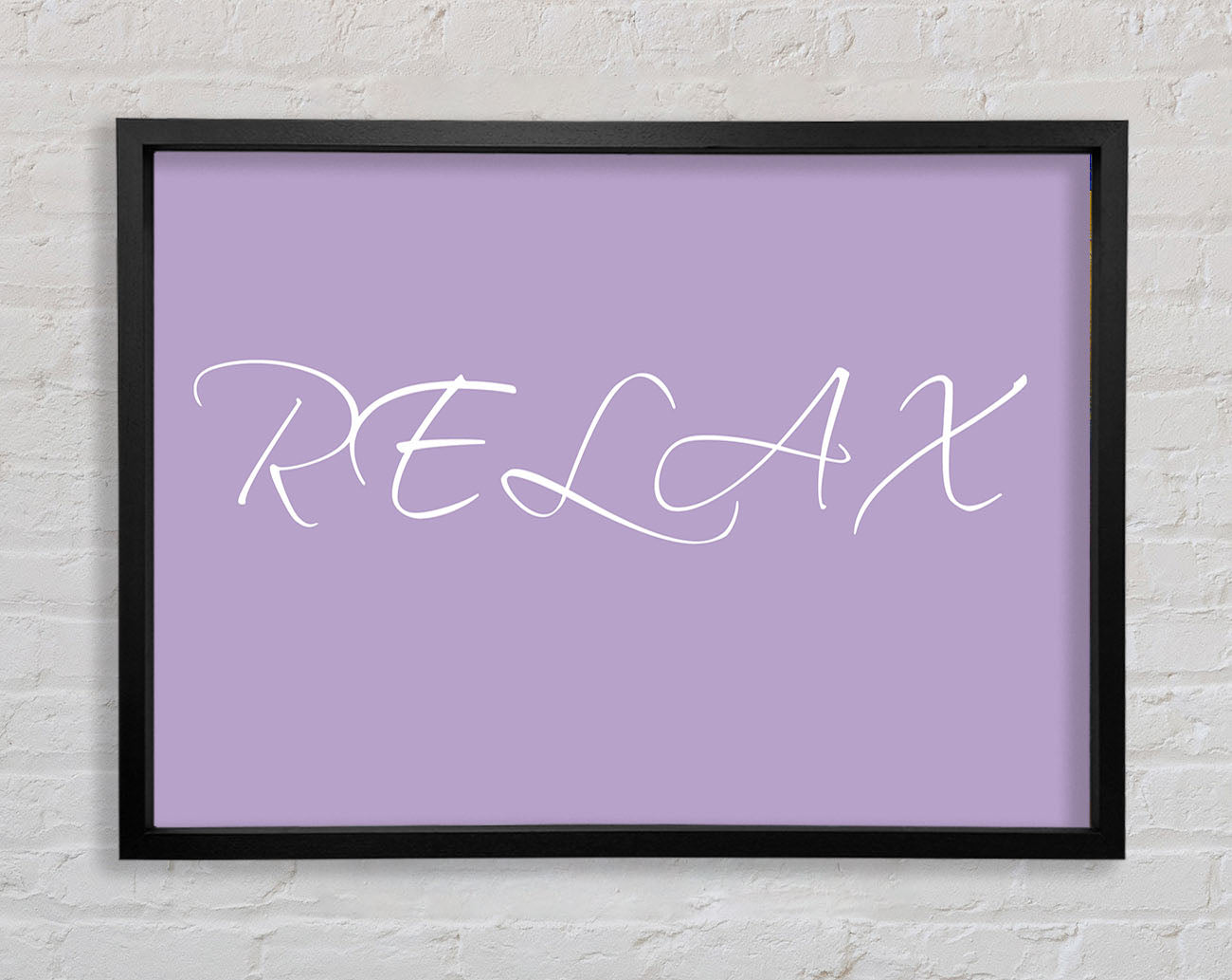 Bathroom Quote Relax Lilac Framed Wall Art