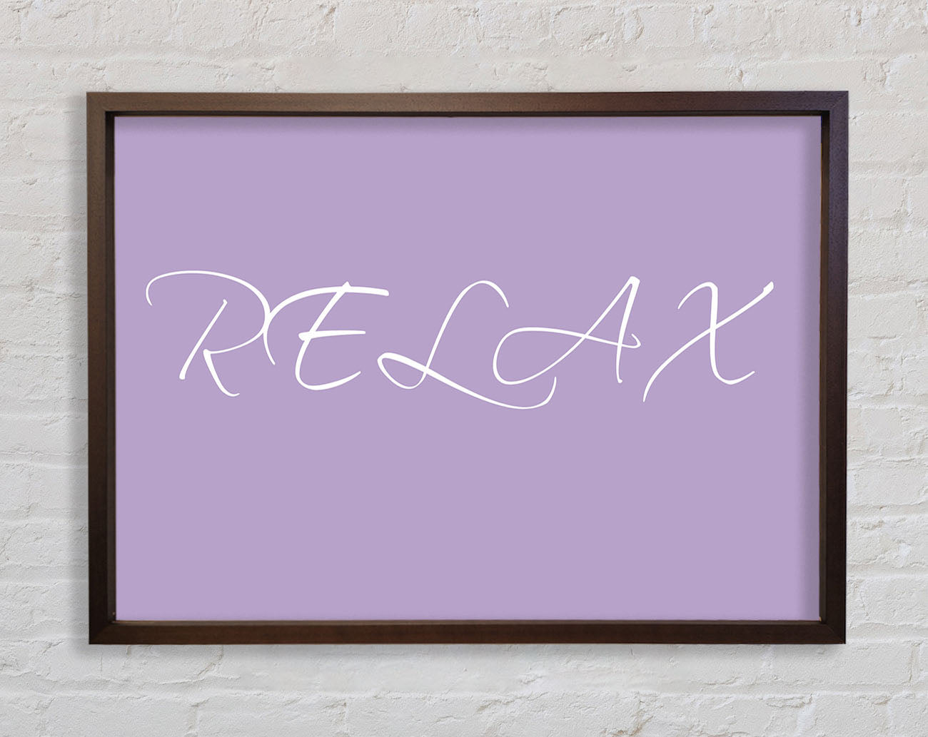 Bathroom Quote Relax Lilac Framed Wall Art