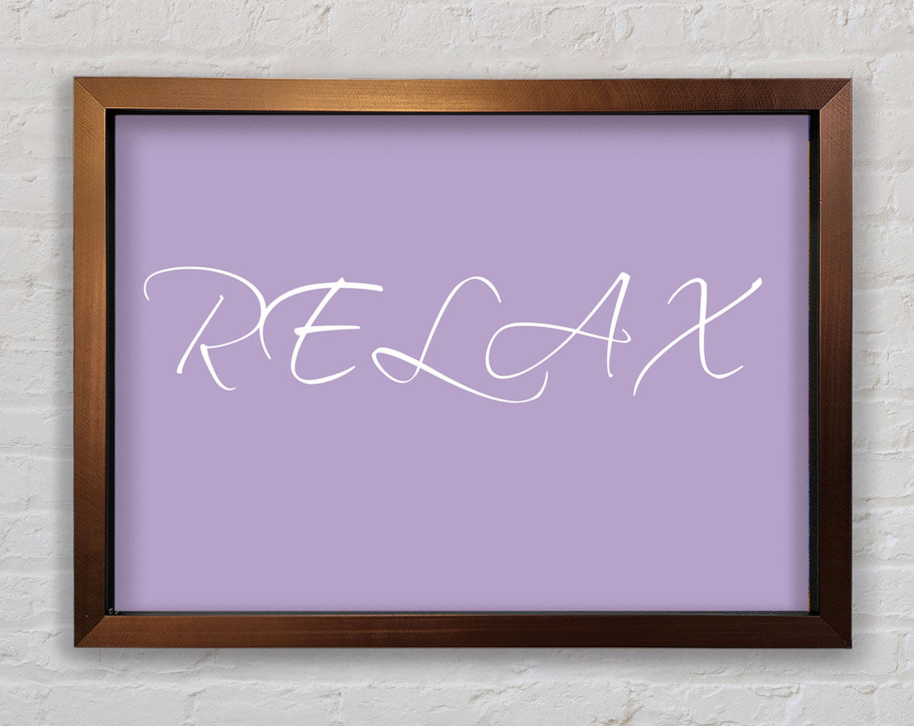 Bathroom Quote Relax Lilac Framed Wall Art