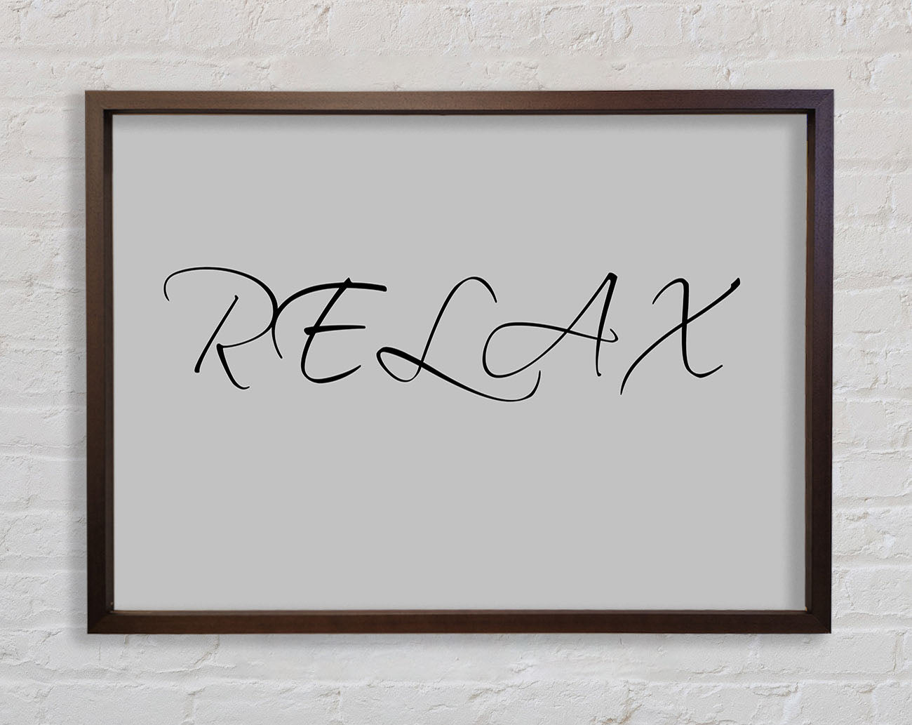 Bathroom Quote Relax Grey Framed Wall Art