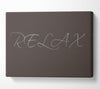 Bathroom Quote Relax Chocolate Canvas Wall Art