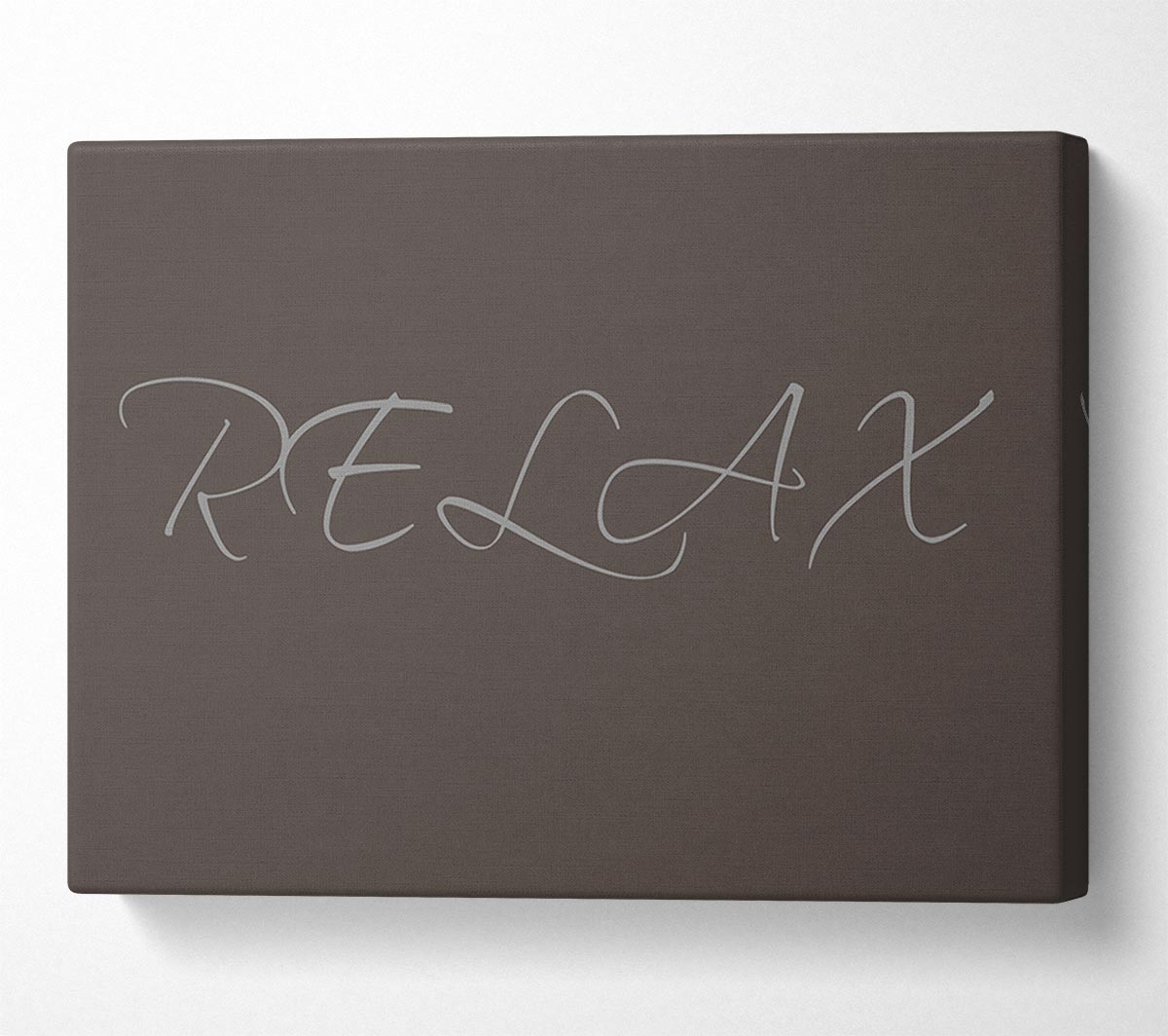 Bathroom Quote Relax Chocolate Canvas Wall Art