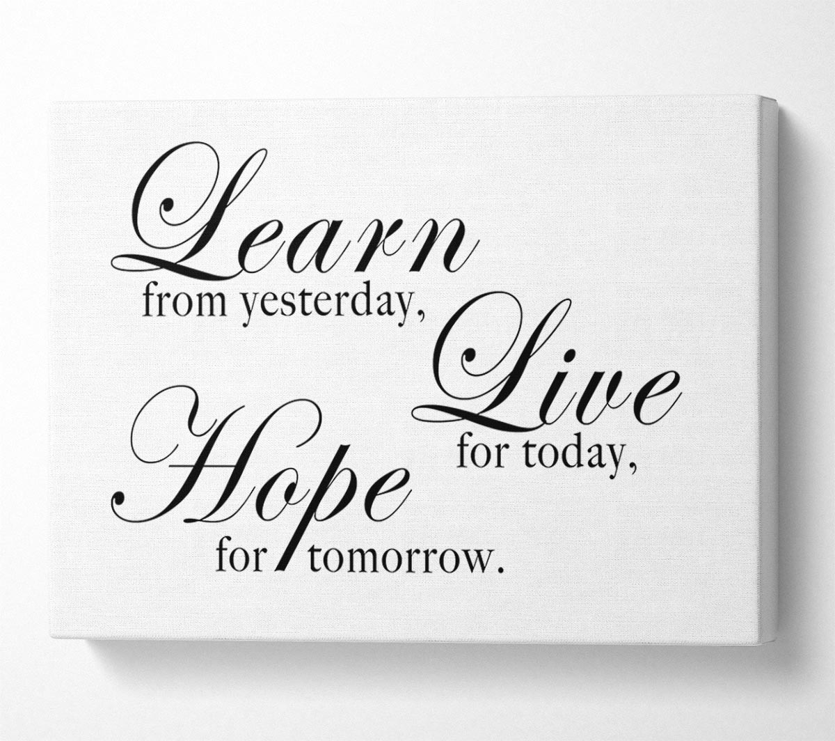 Home Quote Learn Live Hope White Canvas Wall Art