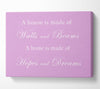 Home Quote Walls n Beams Hopes n Dreams Pink Canvas Wall Art