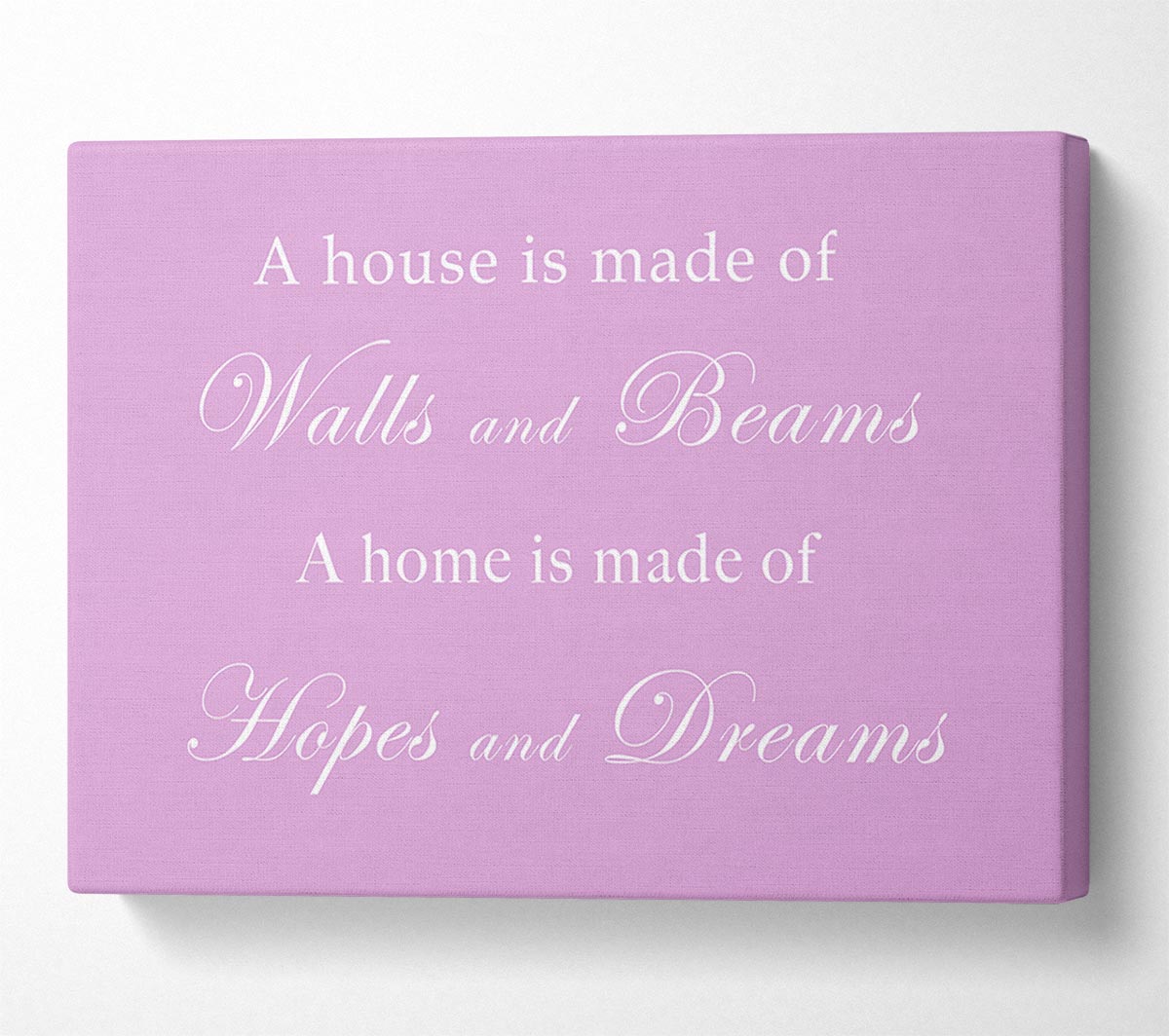 Home Quote Walls n Beams Hopes n Dreams Pink Canvas Wall Art