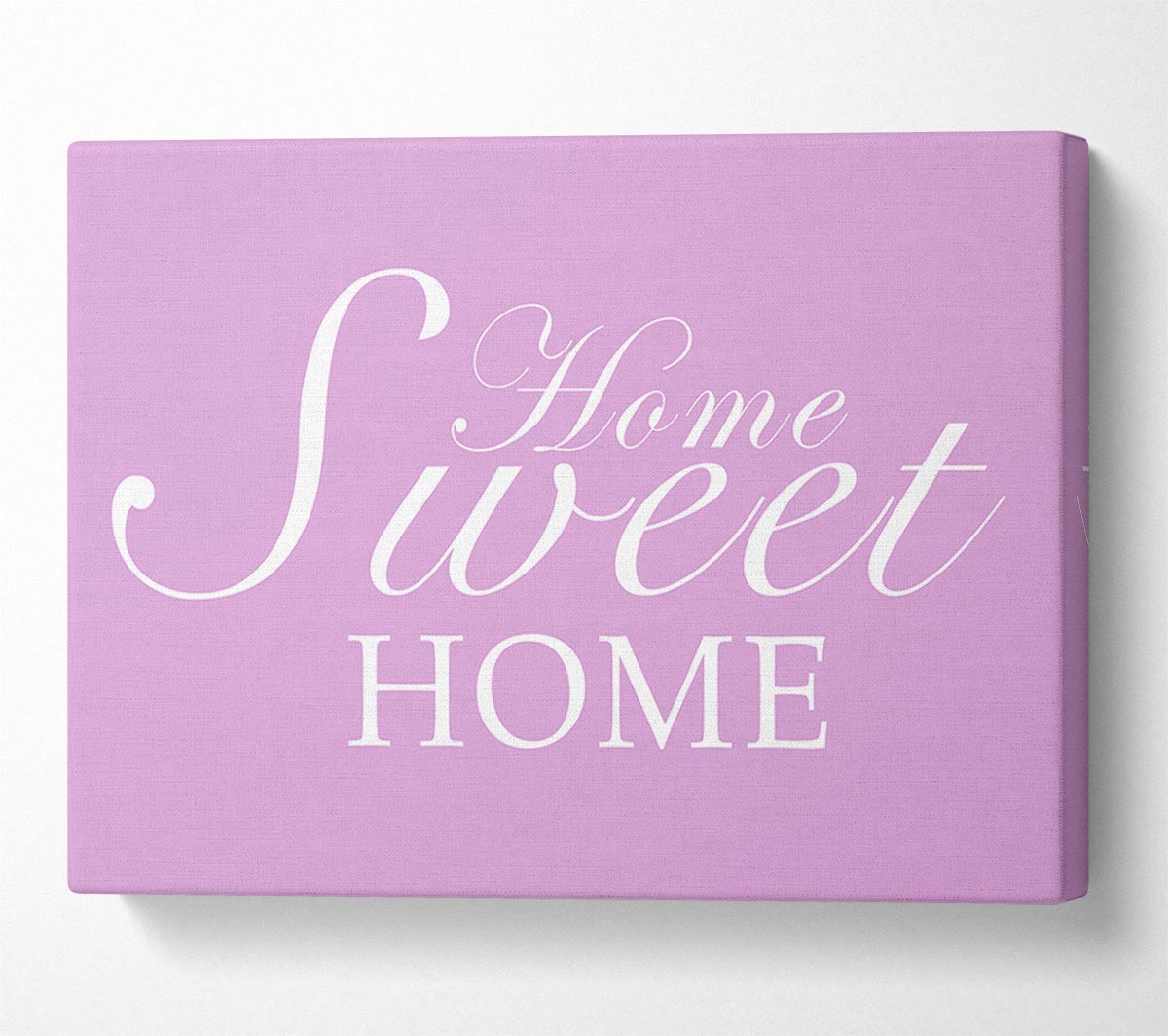 Home Quote Home Sweet Home Pink Canvas Wall Art