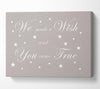 Nursery Quote We Made A Wish And You Came True Beige Canvas Wall Art