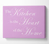 Kitchen Quote The Kitchen Is The Heart Of The Home Pink Canvas Wall Art