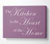 Kitchen Quote The Kitchen Is The Heart Of The Home Dusty Pink Canvas Wall Art