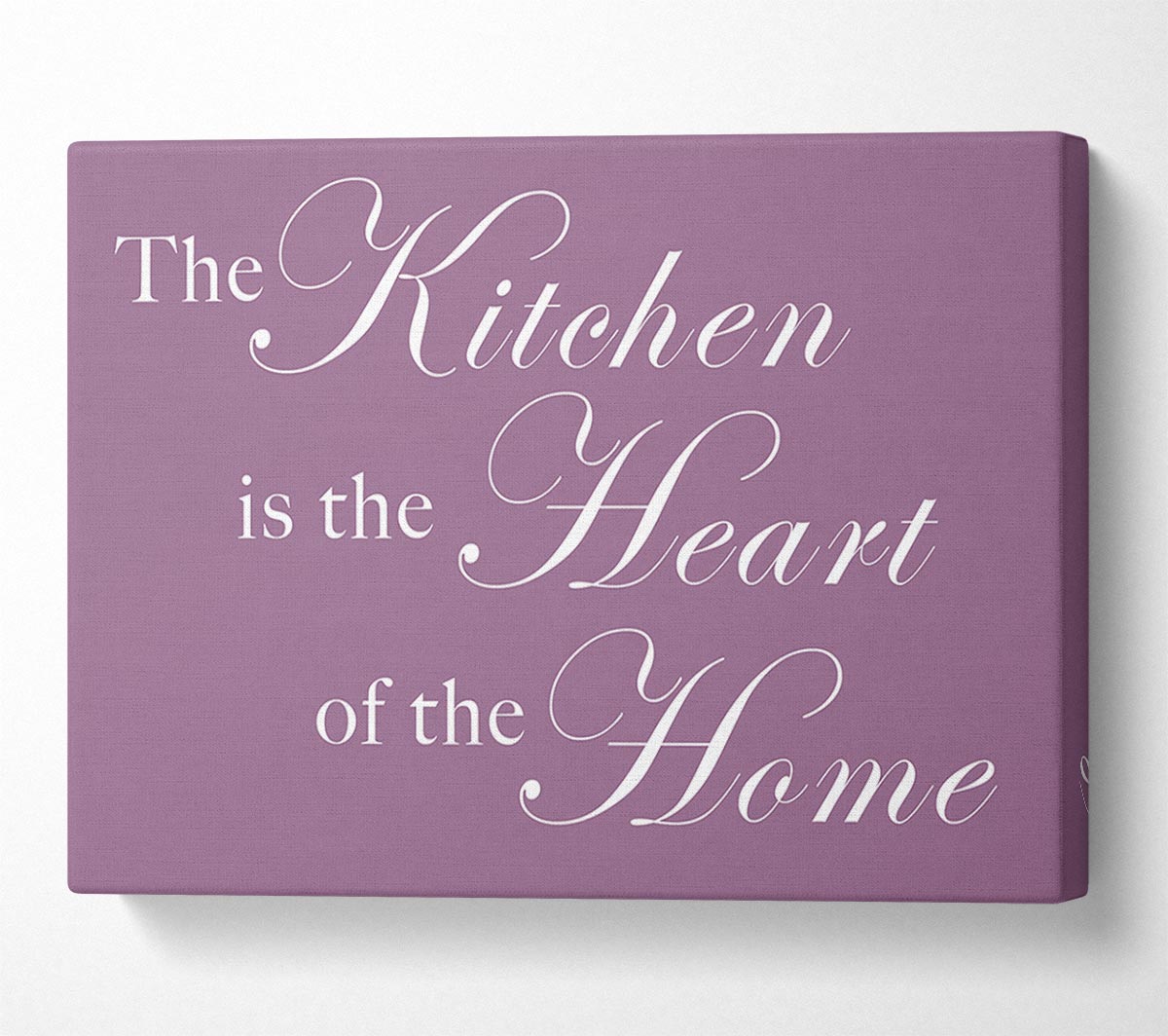Kitchen Quote The Kitchen Is The Heart Of The Home Dusty Pink Canvas Wall Art