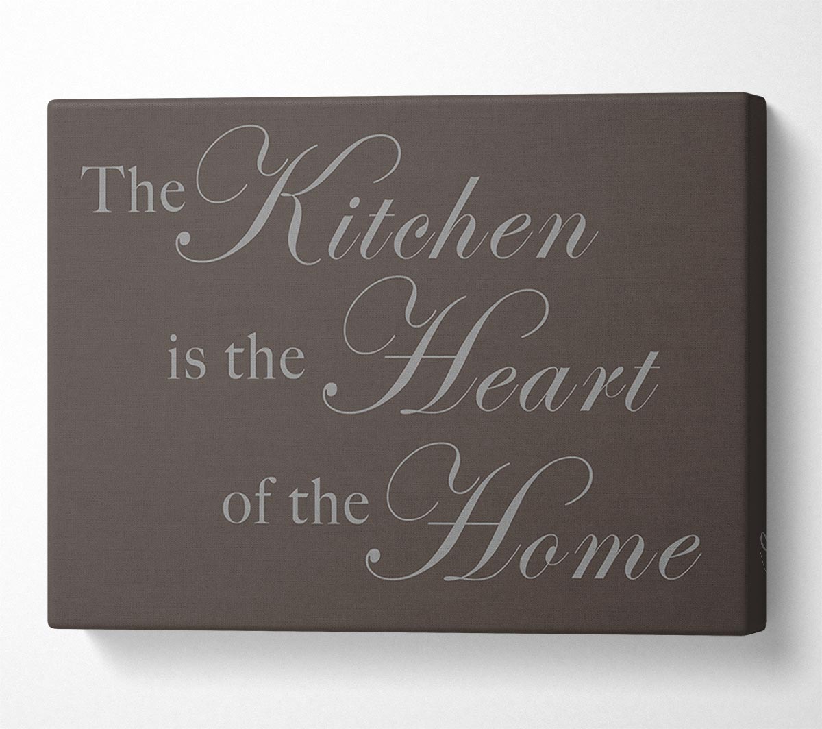 Kitchen Quote The Kitchen Is The Heart Of The Home Chocolate Canvas Wall Art