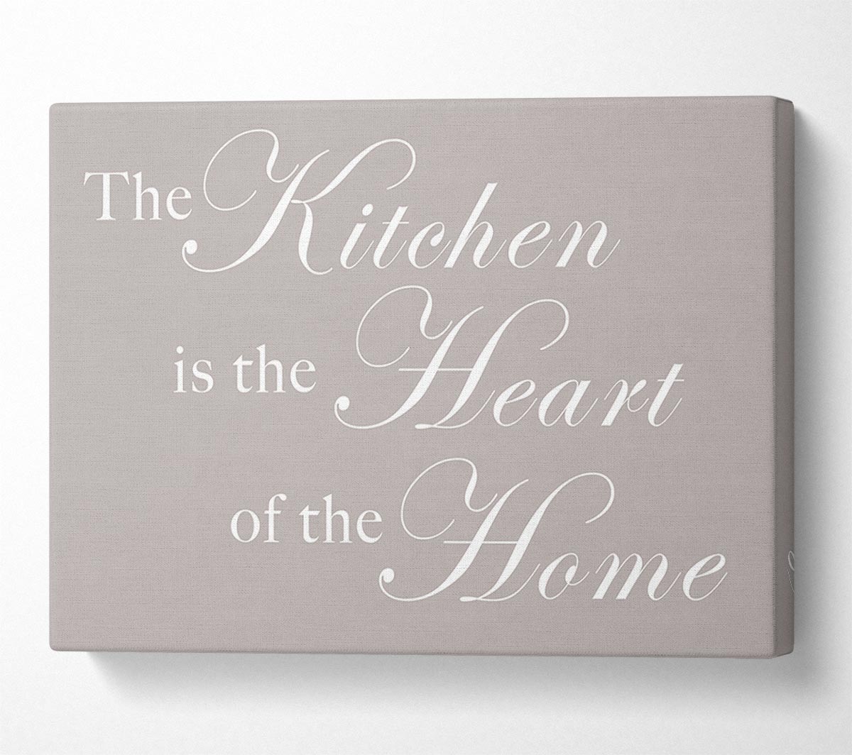 Kitchen Quote The Kitchen Is The Heart Of The Home Beige Canvas Wall Art