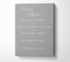 Family Quote House Rules 2 Grey White Canvas Wall Art