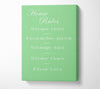 Family Quote House Rules 2 Green Canvas Wall Art