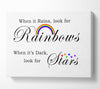 When It Rains Look For Rainbows 2 White Canvas Wall Art