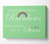 When It Rains Look For Rainbows 2 Green Canvas Wall Art