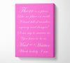 Alice In Wonderland As Mad As A Hatter Vivid Pink Canvas Wall Art
