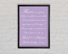Alice In Wonderland As Mad As A Hatter Lilac Framed Wall Art
