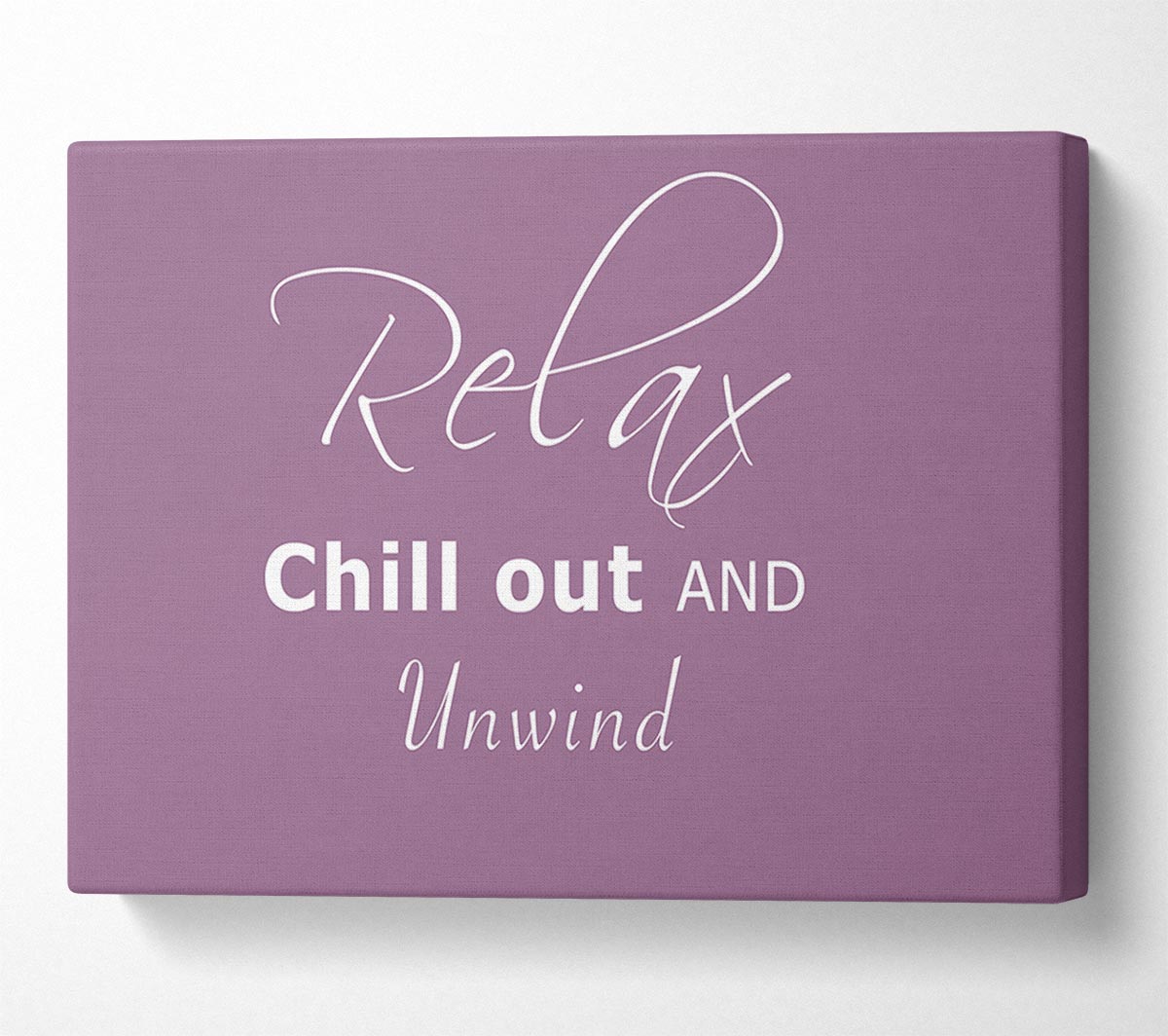 Bathroom Quote Relax Chill Out Dusty Pink Canvas Wall Art