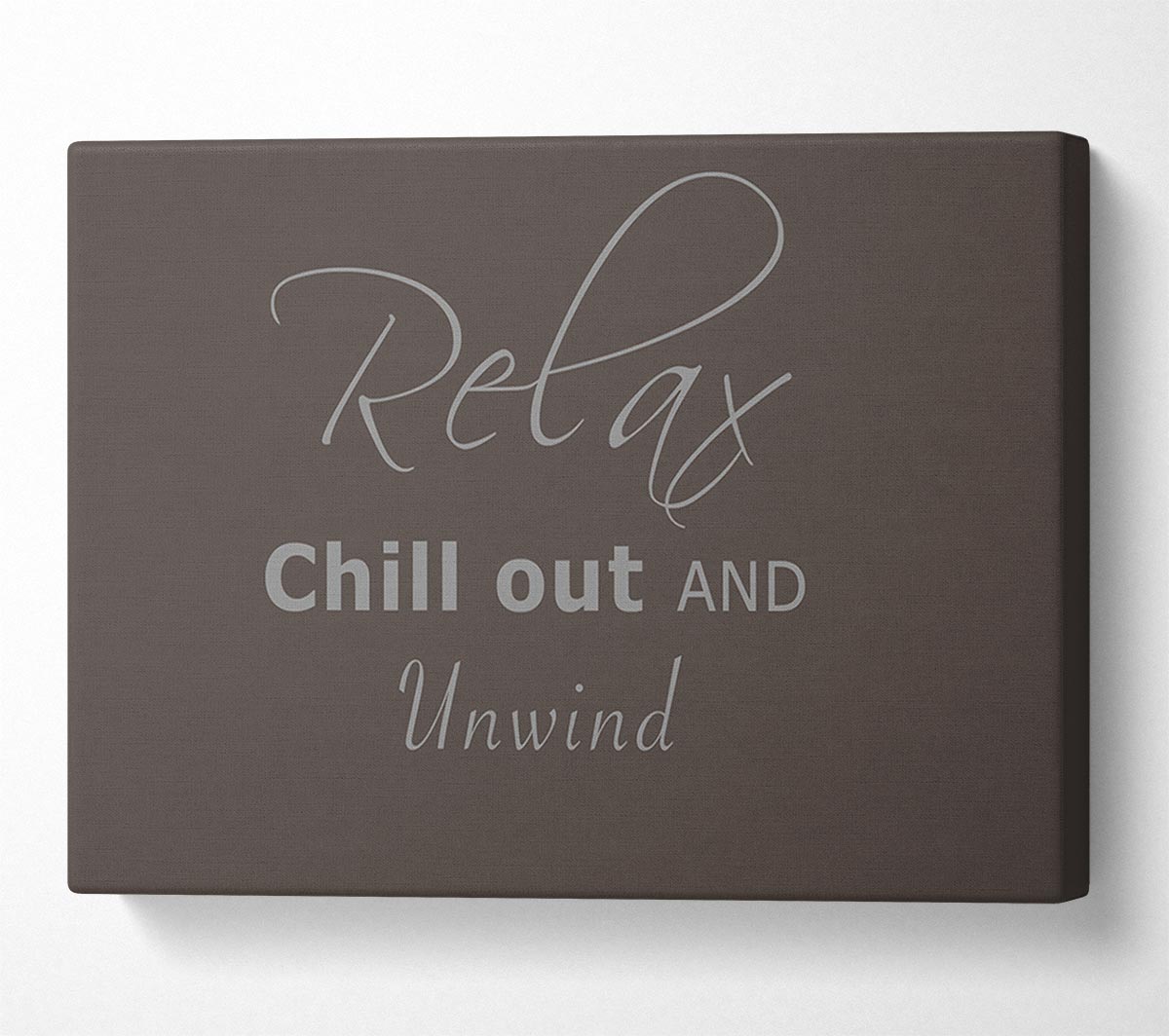 Bathroom Quote Relax Chill Out Chocolate Canvas Wall Art