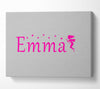 Girls Room Quote Your Name In Fairy Dust 2 Grey Canvas Wall Art