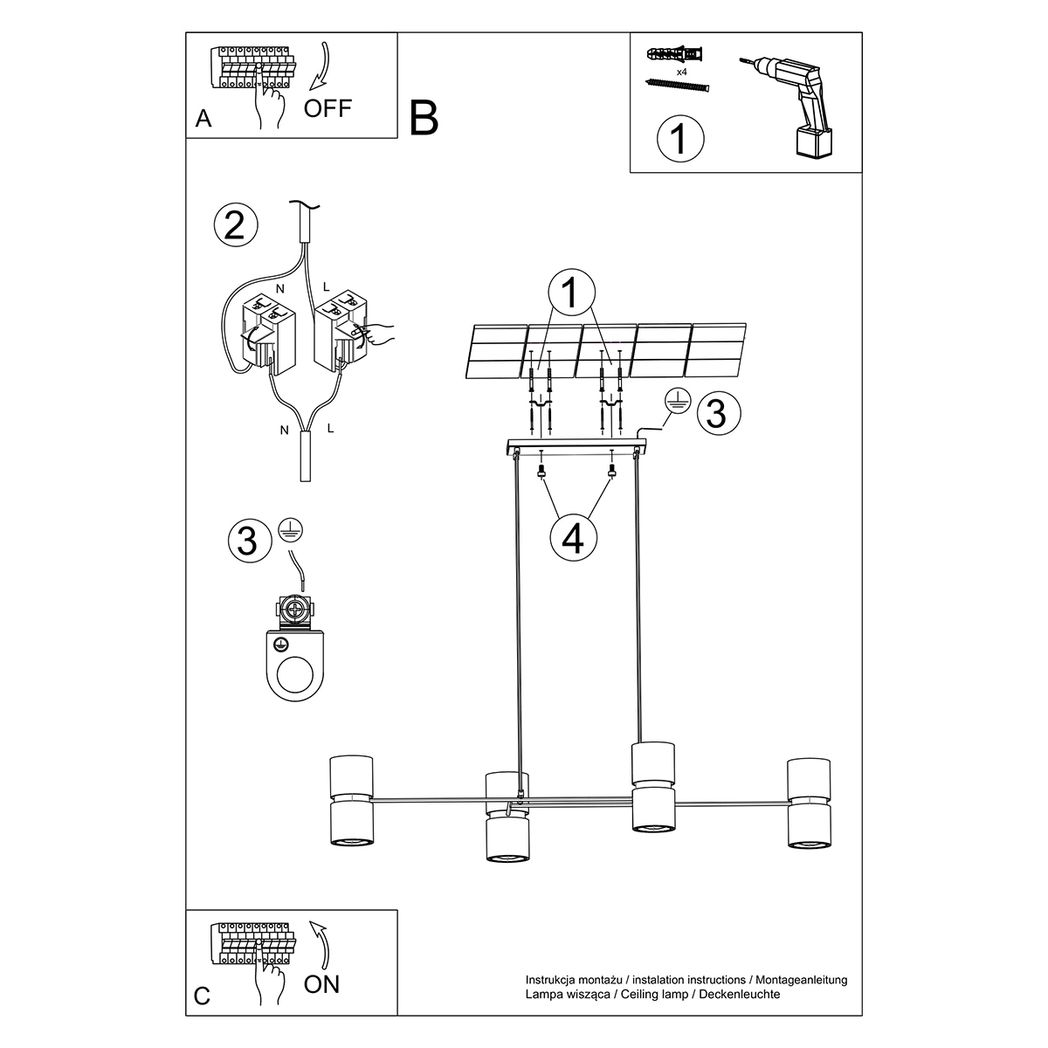 Pendant lamp Steel, aluminum Kukkia modern Design GU10/ES111