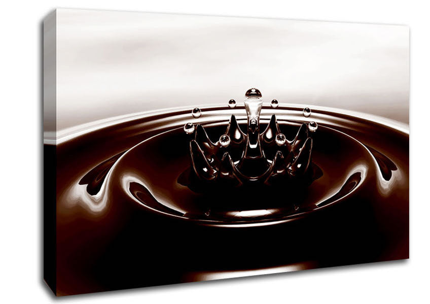 Diamond Splash Chocolate Canvas Wall Art