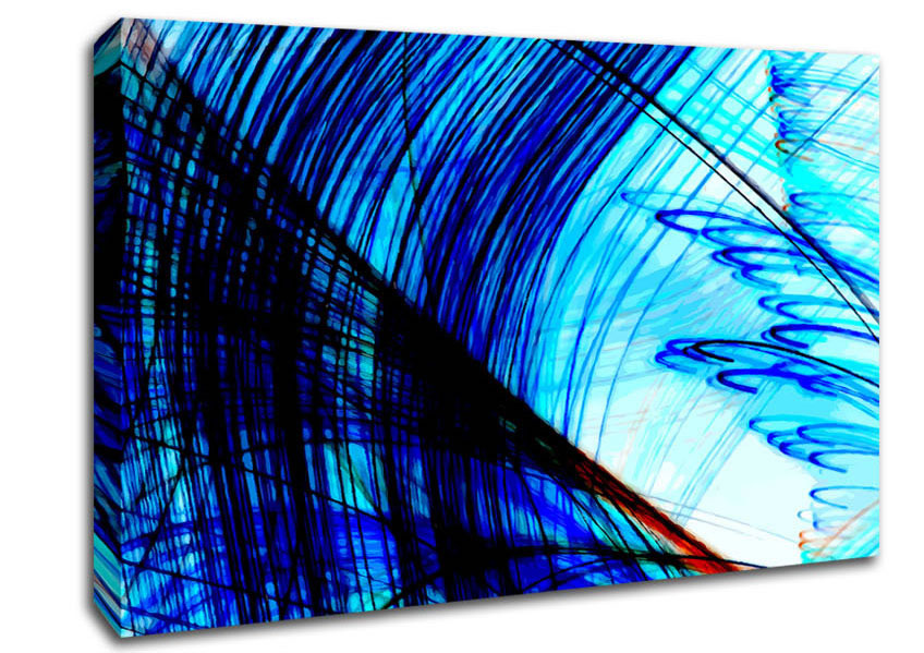 Electrical Blues Canvas Wall Art
