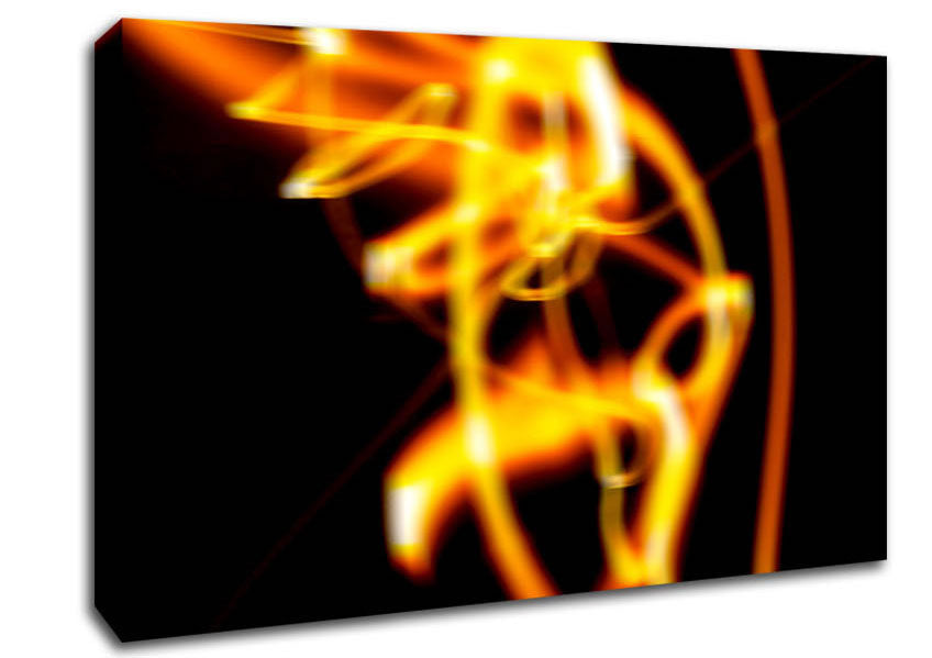 Golden Light Rings Canvas Wall Art