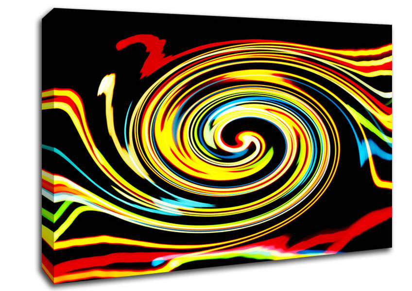 Golden Liquid Formation Canvas Wall Art