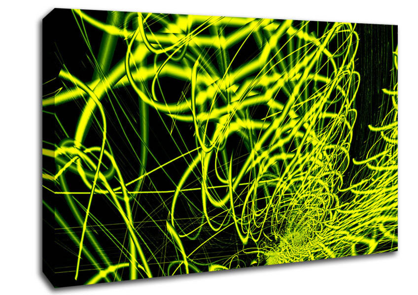 Lime Green Maze Canvas Wall Art