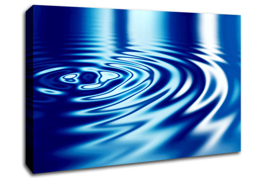 Liquid Blue Ripples Canvas Wall Art