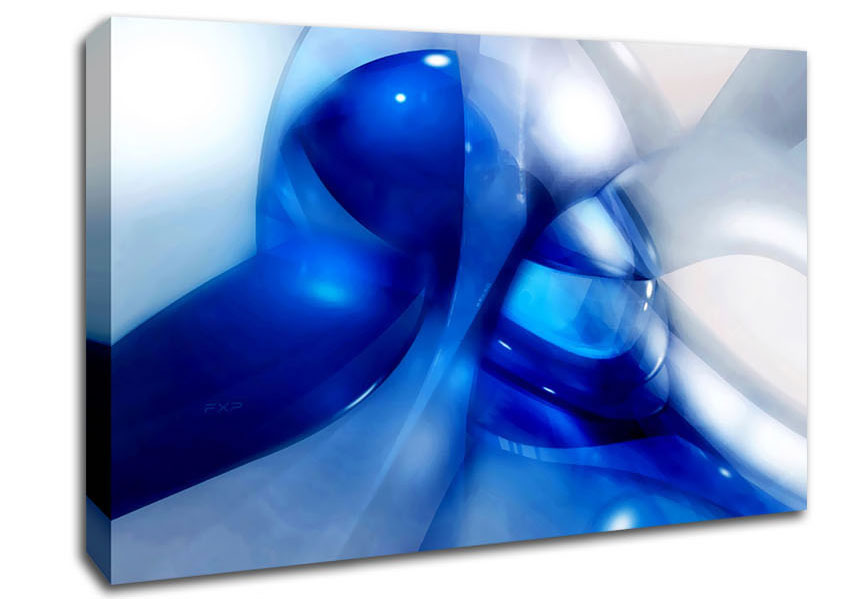 Liquid Blue Energy Canvas Wall Art