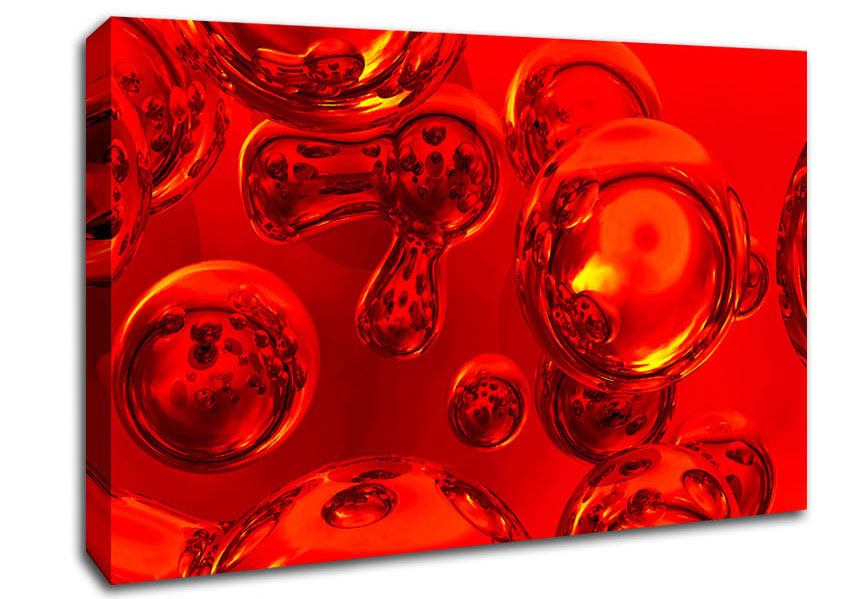 Liquid Fire Bubbles Canvas Wall Art