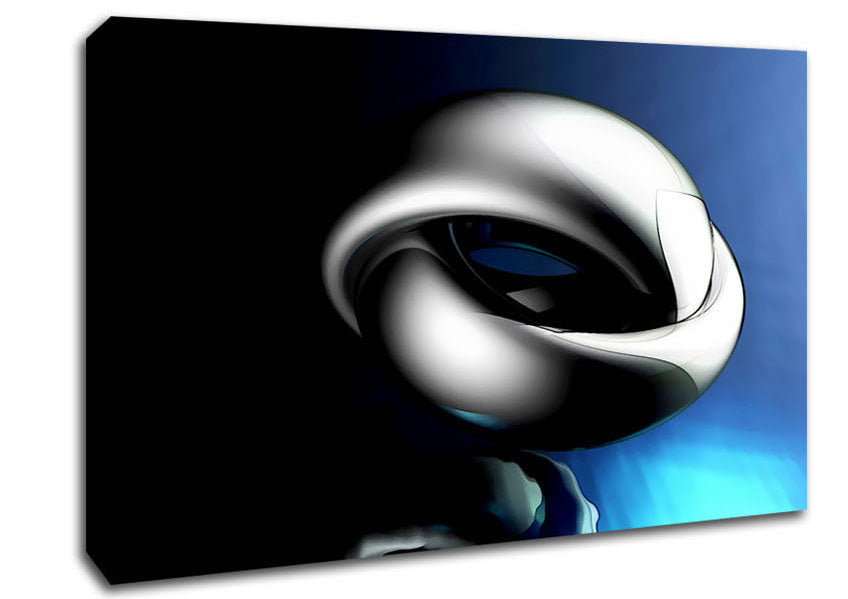 Liquid Knot Blue Canvas Wall Art
