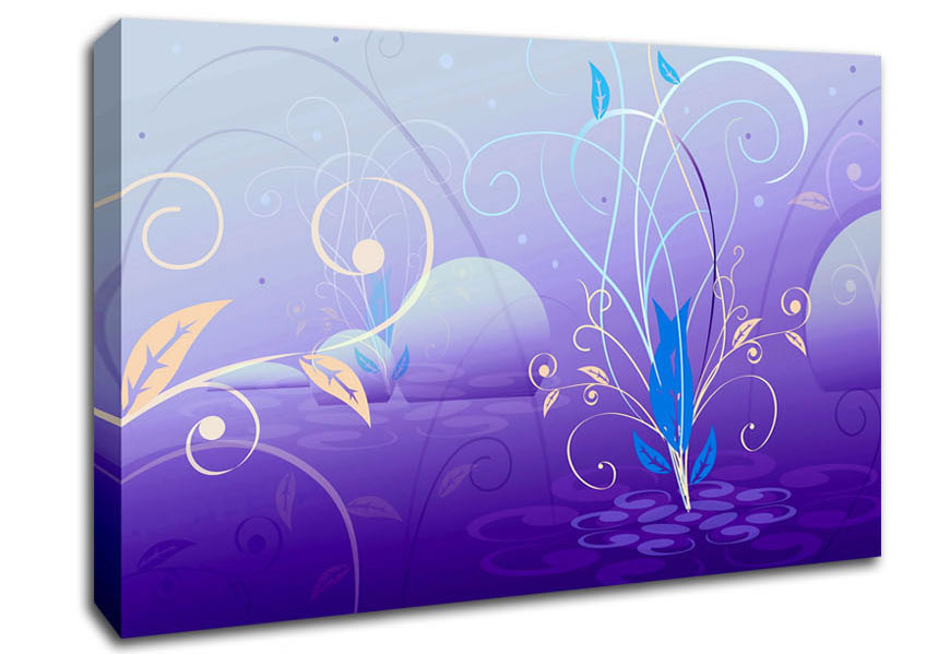 Purple Pebbles Canvas Wall Art