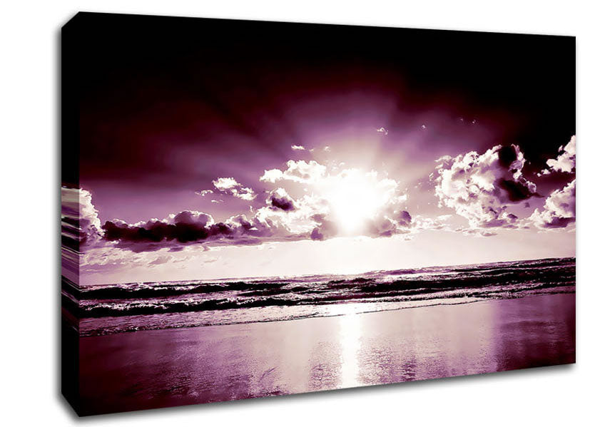 Purple Sunbeams Canvas Wall Art