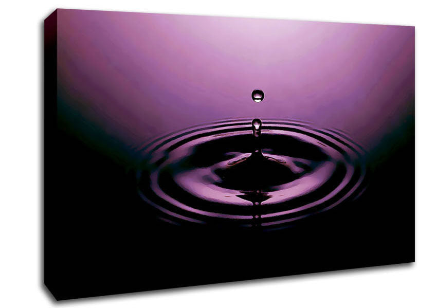 Purple Water Droplet Canvas Wall Art