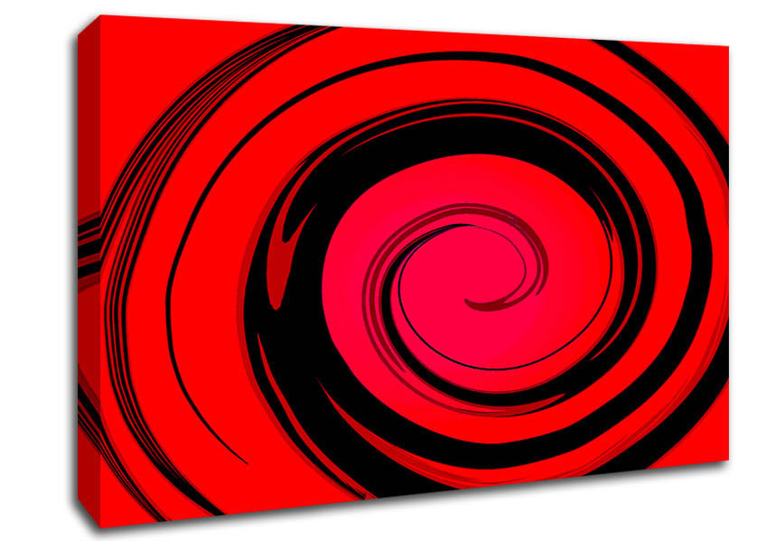 Red Liquid Swirl Canvas Wall Art