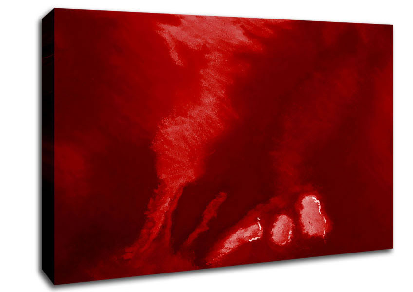 Red Shock Wave Canvas Wall Art