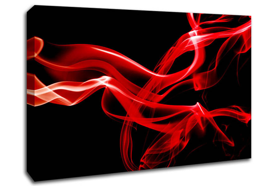 Red Smoke Patterns Canvas Wall Art