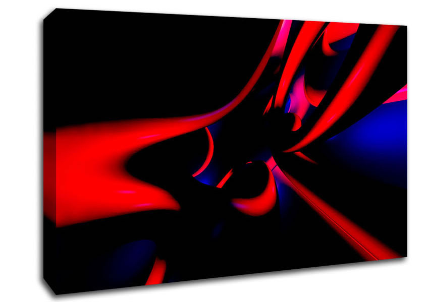 Red Tubular Canvas Wall Art