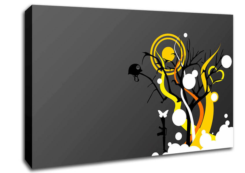 The Yellow Sun Canvas Wall Art