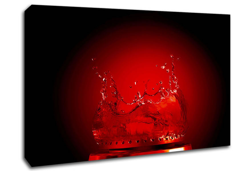 Water Flame Red Canvas Wall Art