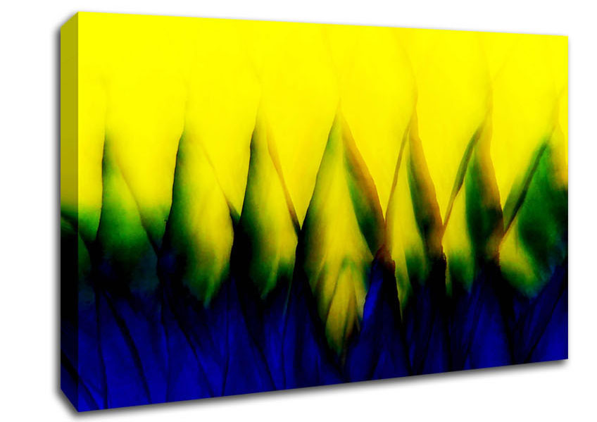 Yellow Takes Blue Canvas Wall Art