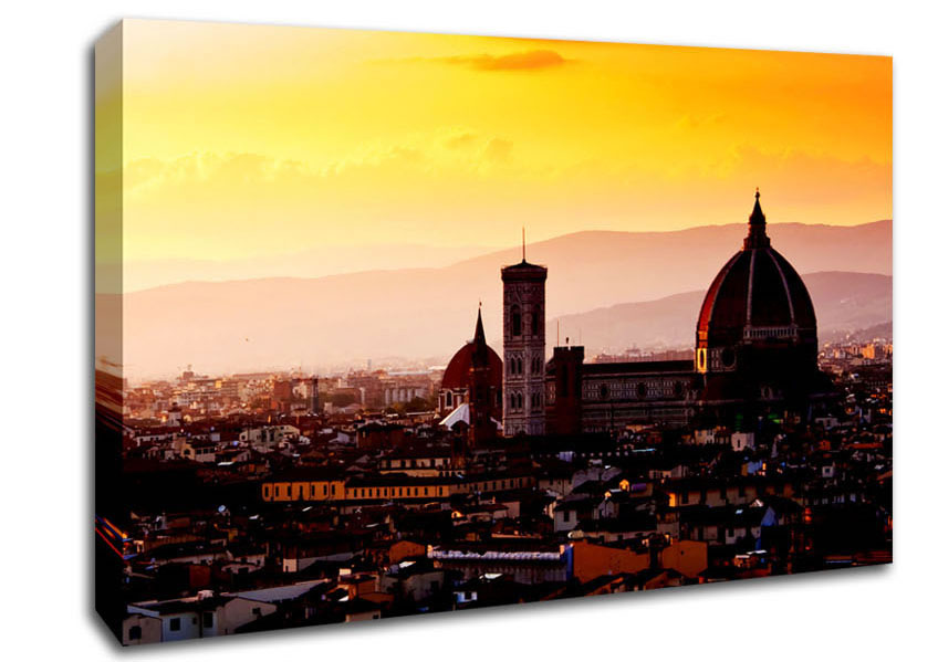 Ancient City Rooftops Canvas Wall Art