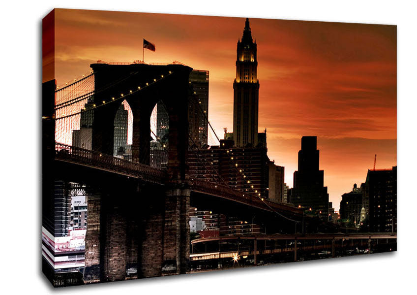 Brooklyn Bridge Stunning Skys Canvas Wall Art
